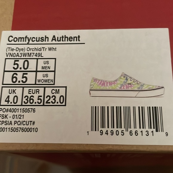 Vans comfy Cush Authentic tie dye Orchid true white - Picture 10 of 10